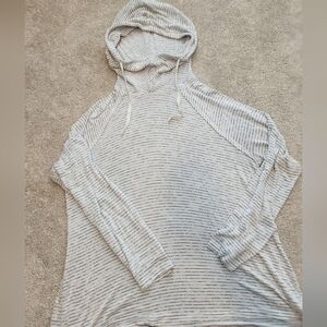Torrid Cream and Black Striped Hoodie